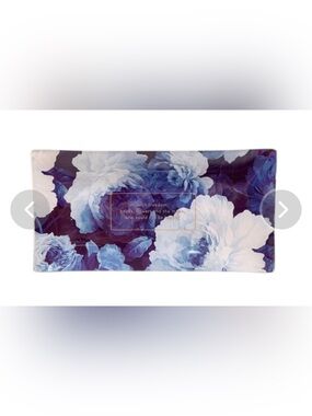 Fringe Studio Blue Floral Foil tray: with freedom, books flowers and the moon, w